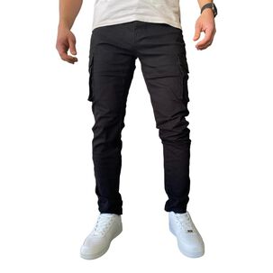 Pantalón Cargo Slim Fit Mosaico Tela Elasticada