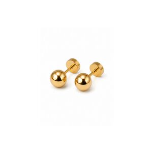 Aros Abridores Bolita 6.5mm N7 Oro 14k Ni&ntilde;a Hipoalerg&eacute;nicos Dorado