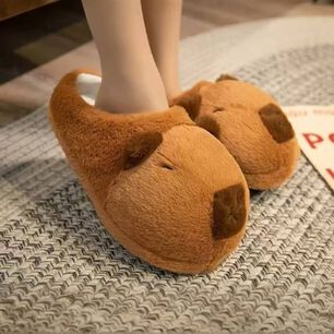 Pantuflas De Algodon Capibara Kawaii Invierno Confort