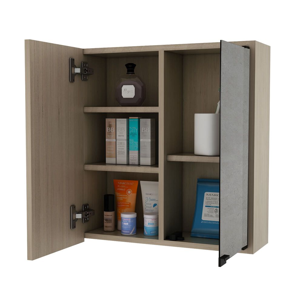 Mueble De Baño Botiquin 53.7x50x16.5 Cm Café Claro image number 2.0
