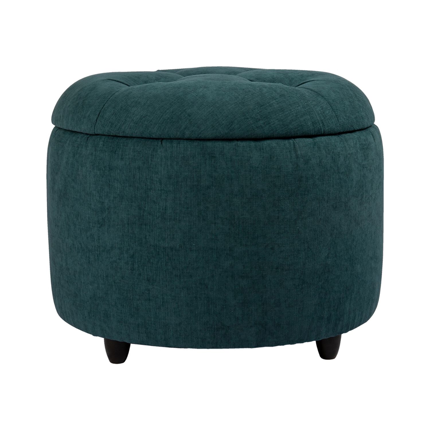 Pouf Zoe Con Ba&uacute;l Azul Petr&oacute;leo Altea 60x60x50 Cm M&aacute;xima Design image number 0.0
