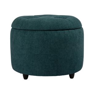 Pouf Zoe Con Ba&uacute;l Azul Petr&oacute;leo Altea 60x60x50 Cm M&aacute;xima Design