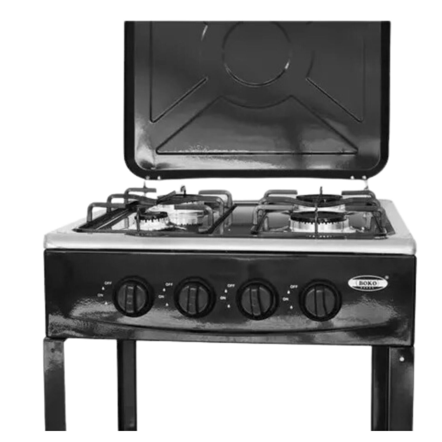 Cocina Encimera Gas 4 Quemadores 3 Niveles Negro image number 3.0