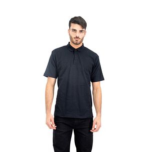 Polera Pique Quebec Manga Corta Negro Hombre