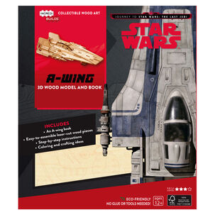 Star Wars The Last Jedi A-wing Libro Y Modelo Armable Madera