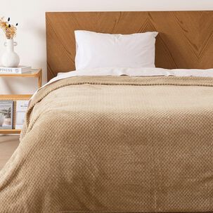 Frazada Popcorn 1.5 Plazas Beige