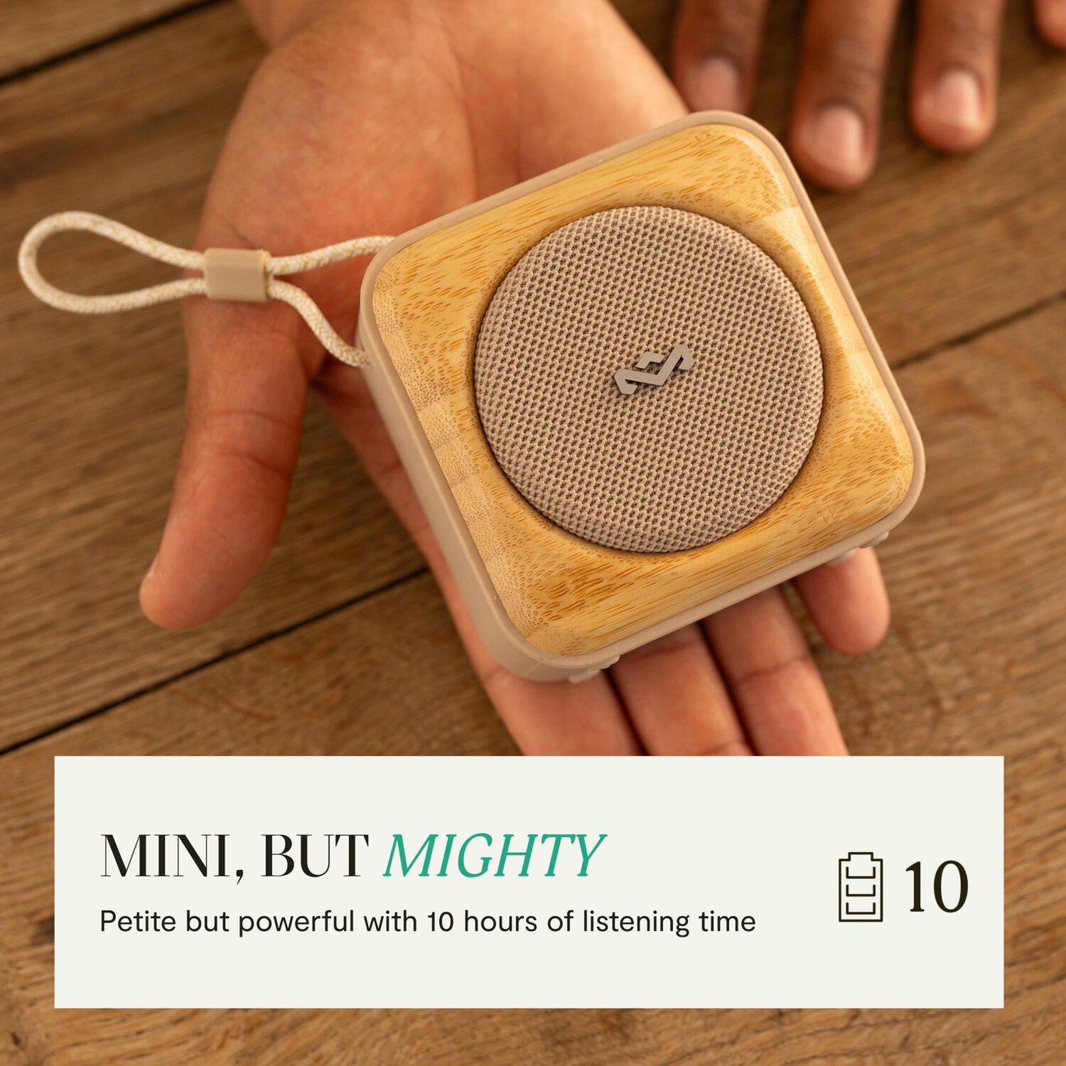 Parlante Bluetooth 5.3 Roots Crema Marley image number 2.0