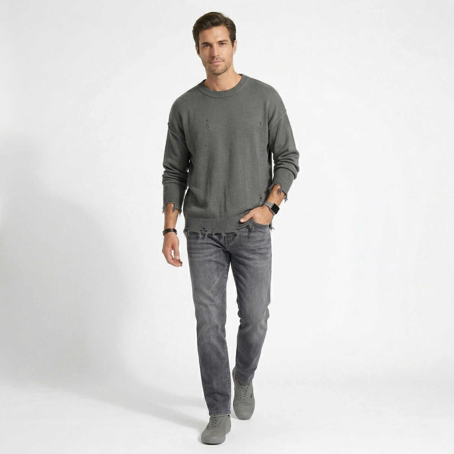Pantalon Jeans Termico Regular Hombre image number 1.0