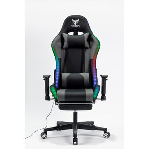 Silla Gamer Luz Rgb Soporte Lumbar Reclinable Reposapi&eacute;s