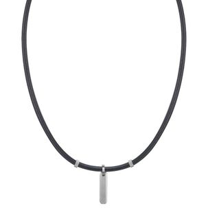 Cadena De Hombre Cat J005n10112 Plateado-negro