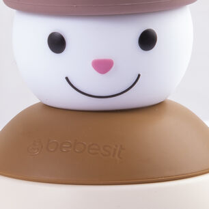 Juguete Mu&ntilde;eco Nieve Montessori Silicona Caf&eacute;