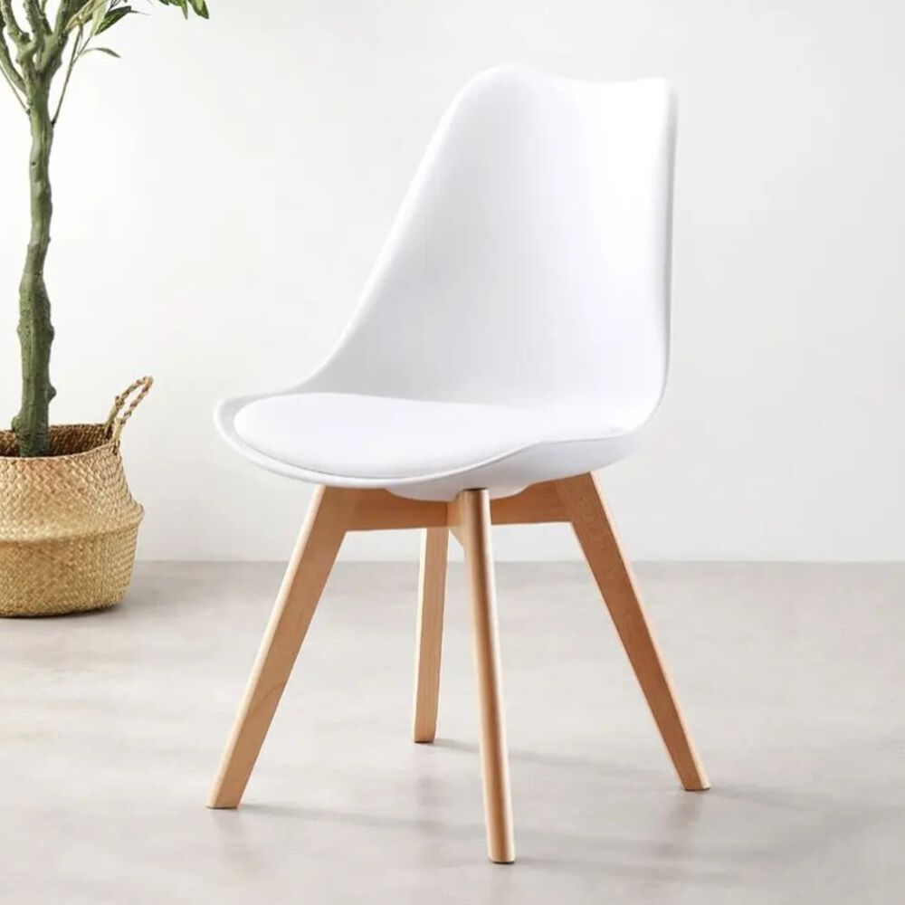 Comedor Mesa 80cms Blanca + 2 Sillas Tulip Blanca image number 1.0