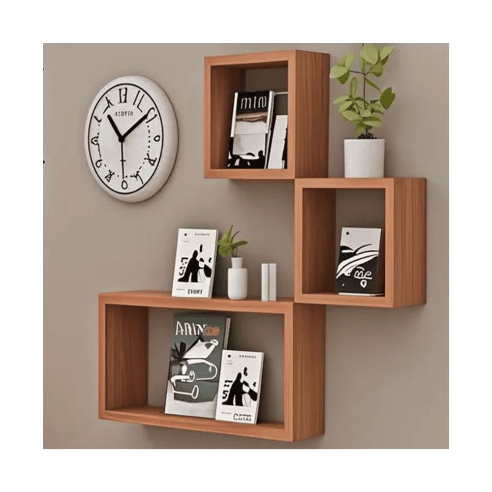 Set 3 Repisas Flotantes Decorativas De Madera image number 1.0