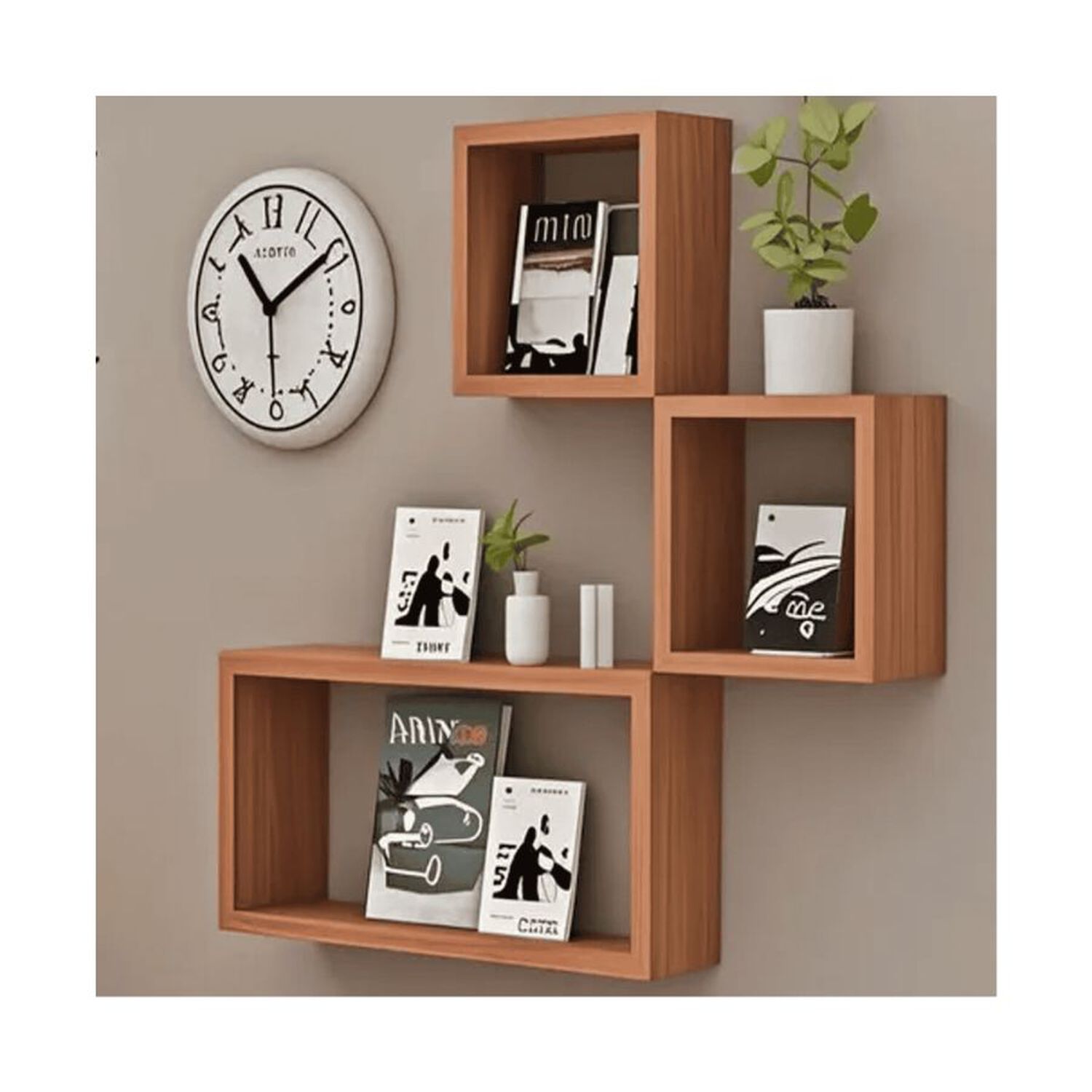 Set 3 Repisas Flotantes Decorativas De Madera image number 1.0