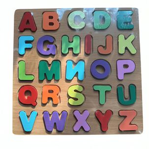 Tabla Letra Encaje Juguete Madera