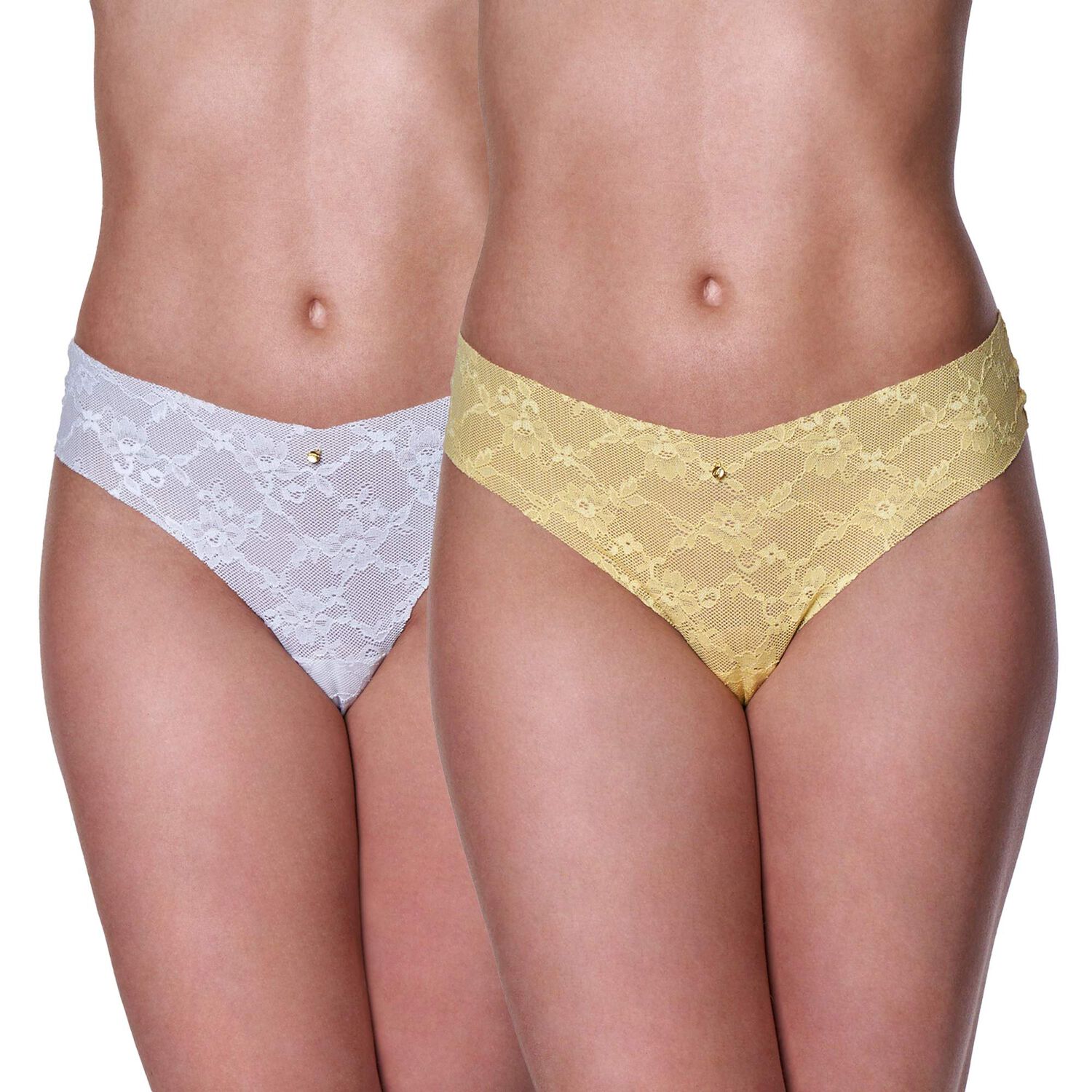Pack 2 Calzones Bikini Encaje 20577 image number 4.0