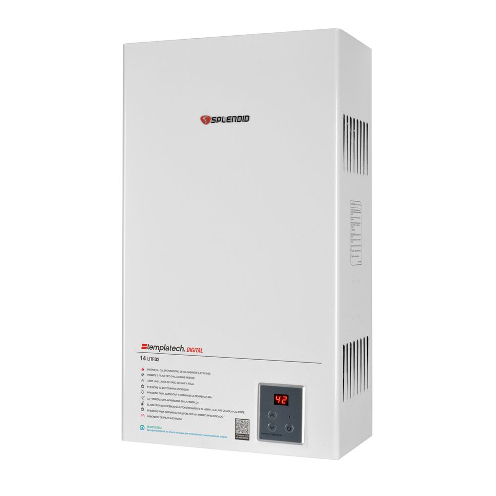 Calefont 16 Litros Gas Licuado Tiro Natural Splendid image number 1.0