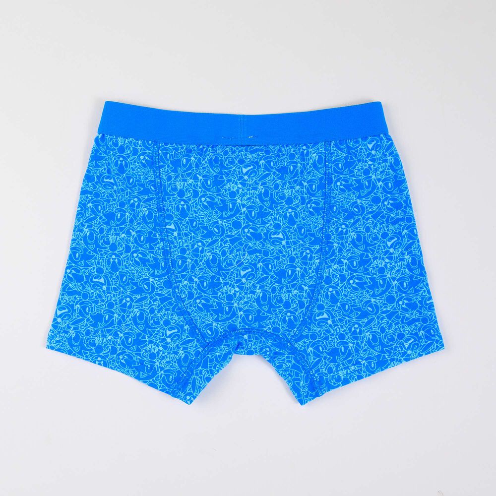 Tripack B&oacute;xer Ni&ntilde;o Full Print Azul Sonic image number 4.0