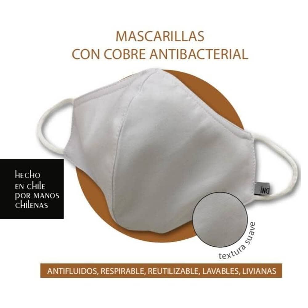 Mascarilla Facial Reutilizable De Cobre Gris Talla L image number 1.0