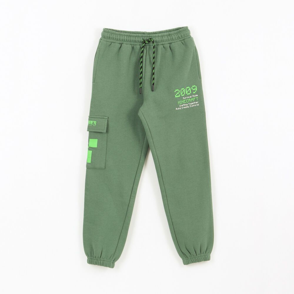 Pantal&oacute;n De Buzo Ni&ntilde;o Cargo Verde Minecraft image number 0.0