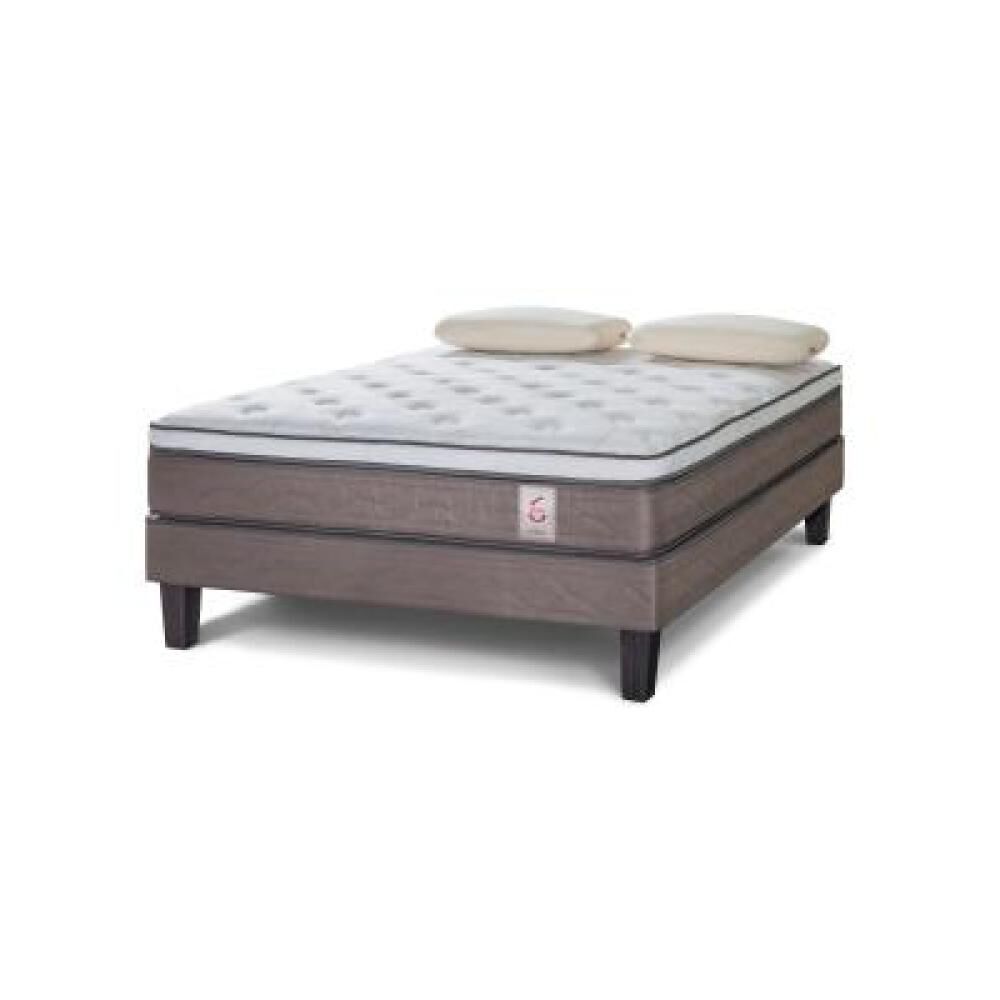 Cama Europea Rosen New Style 6 / 2 Plazas / Base Normal + Almohadas image number 5.0
