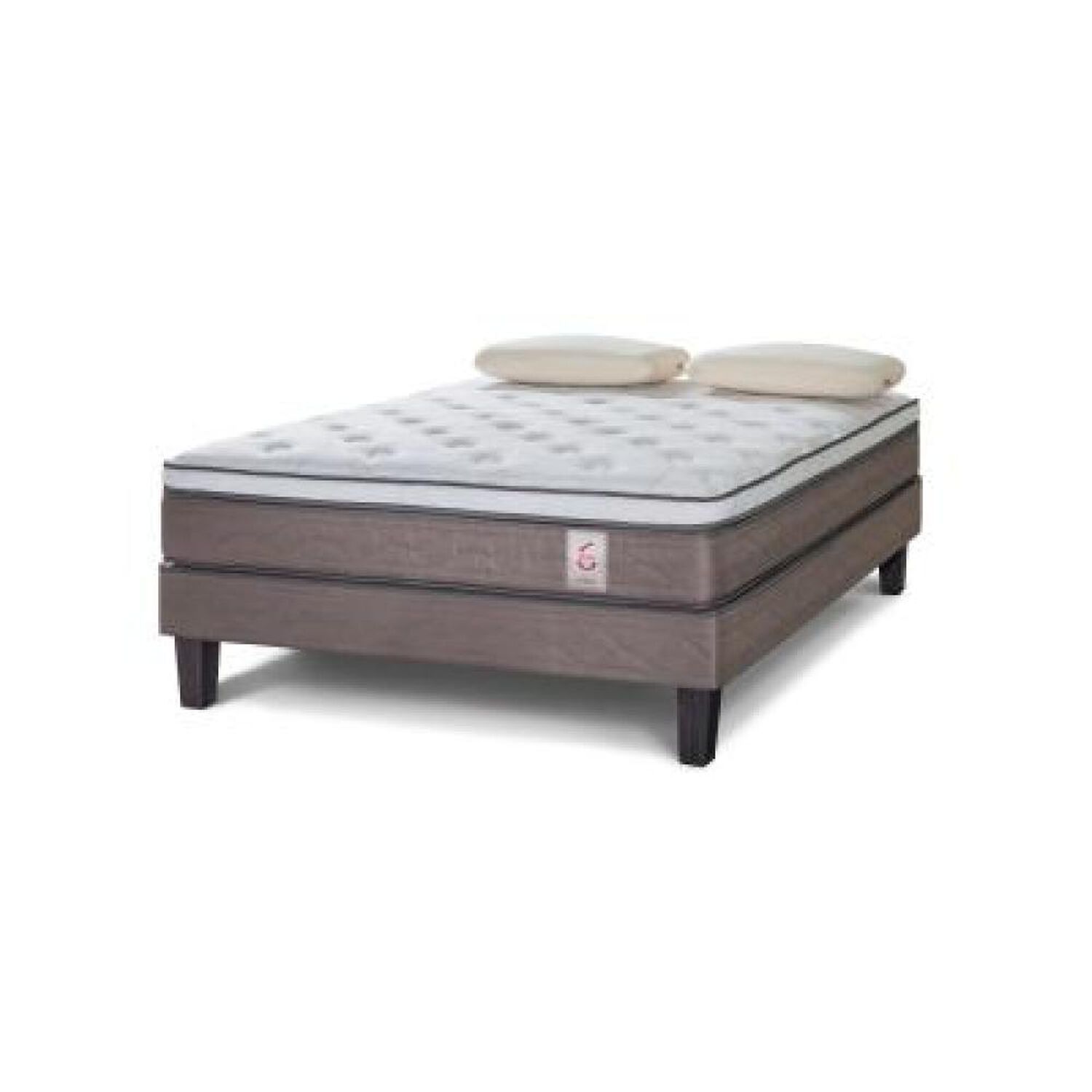 Cama Europea Rosen New Style 6 / 2 Plazas / Base Normal + Almohadas image number 5.0
