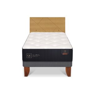 Cama Europea Cic Linea Premium / 1.5 Plazas / Base Normal + Respaldo