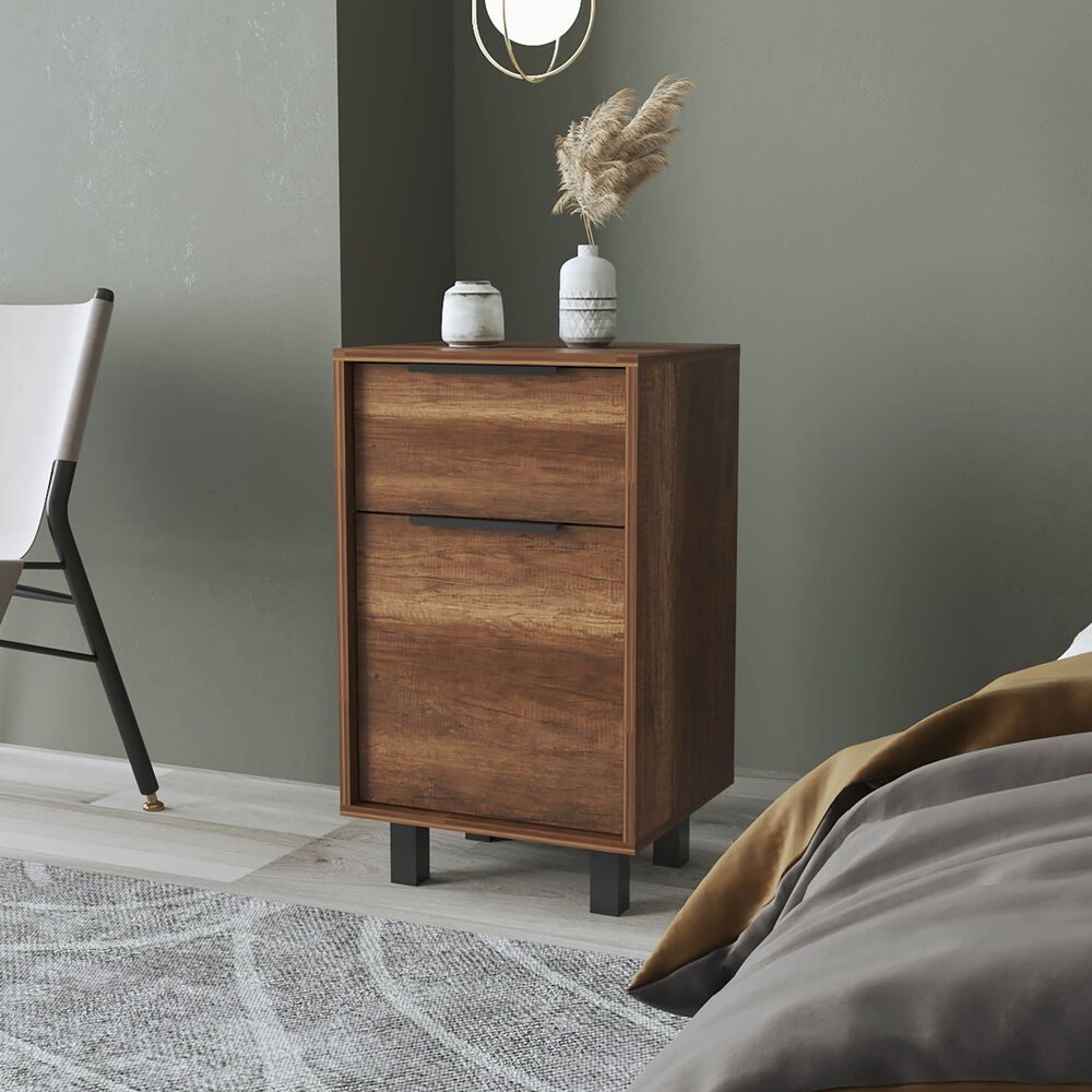 Velador 1 Caj&oacute;n 1 Puerta Fm-002o - Caf&eacute; Oscuro image number 4.0