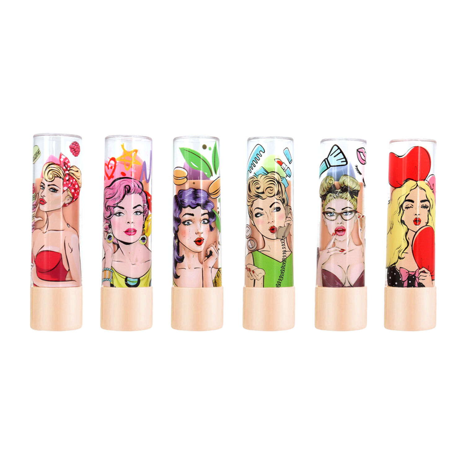 Set 6 Labiales M&aacute;gicos Balsamo Lipstick Maquillaje Labios image number 1.0