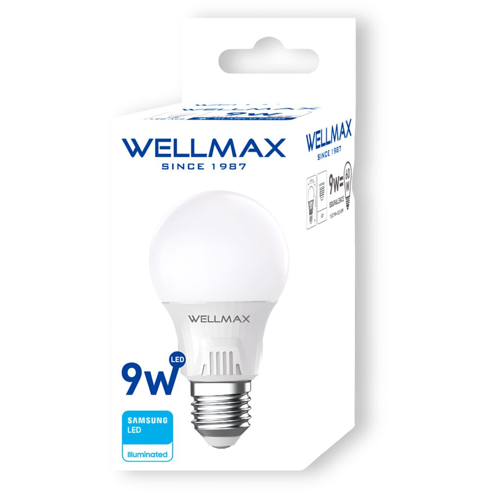 Ampolleta Led Wellmax E-27 9w Luz Fria 810lm Led Samsung image number 2.0
