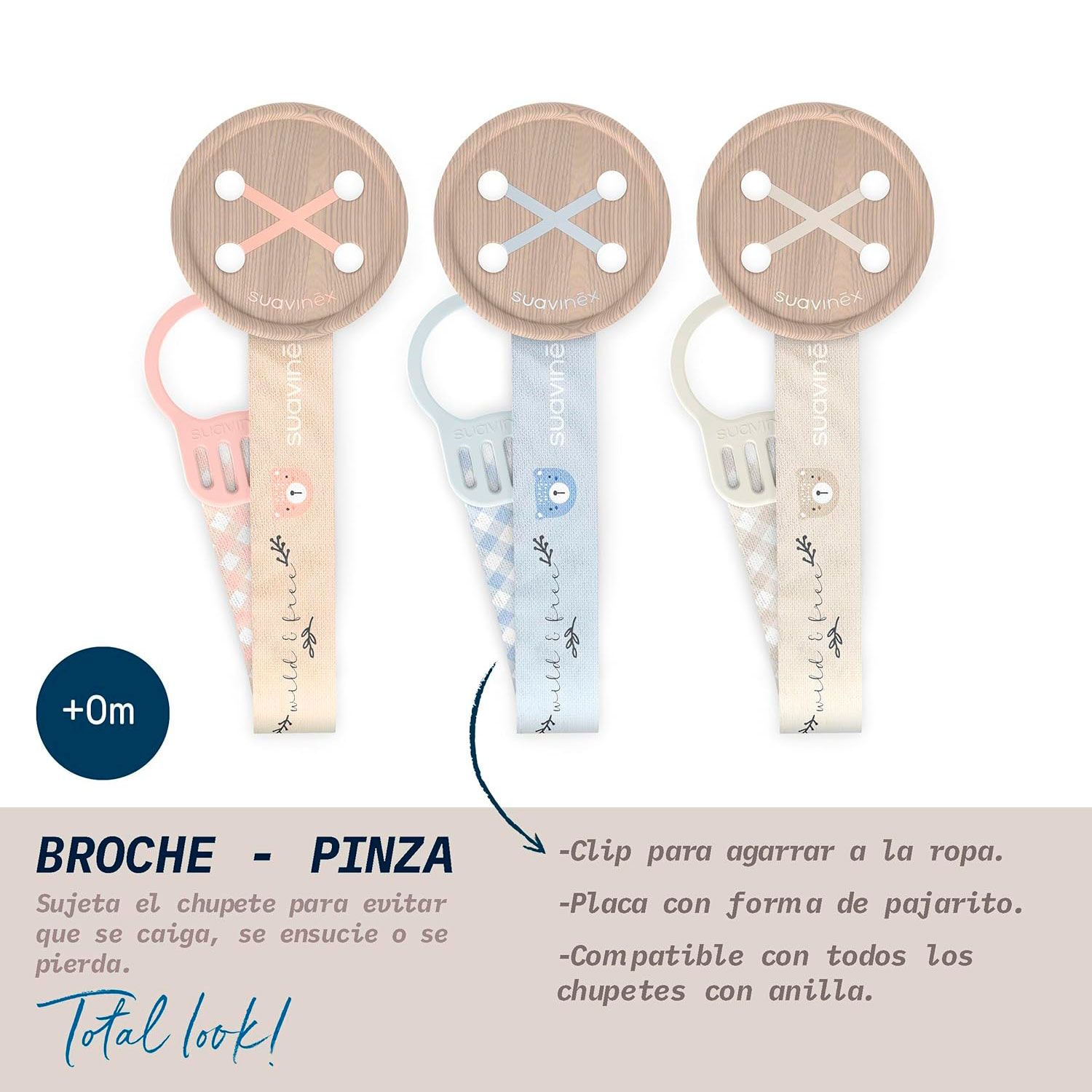 Broche Cinta Button Wild Azul image number 2.0