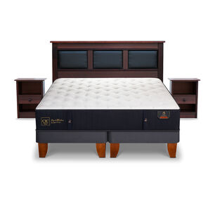 Cama Europa Cic Premium / King / Base Dividida + Set de Maderas Argos
