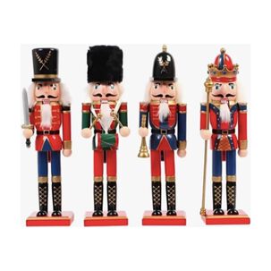 4 Marionetas De Soldado Cascanueces Navide&ntilde;as