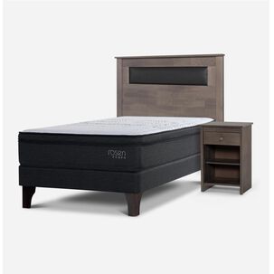 Cama Europea Rosen Tempo / 1.5 Plazas / Base Normal + Set De Maderas