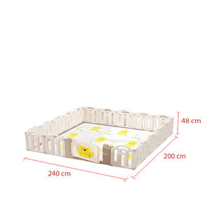 Corral De Juegos Did&aacute;ctico +alfombra Antigolpes 200x240x48cm