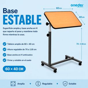Mesa Reclinable Lateral Hospitalario Cama Altura Ajustable 1101a