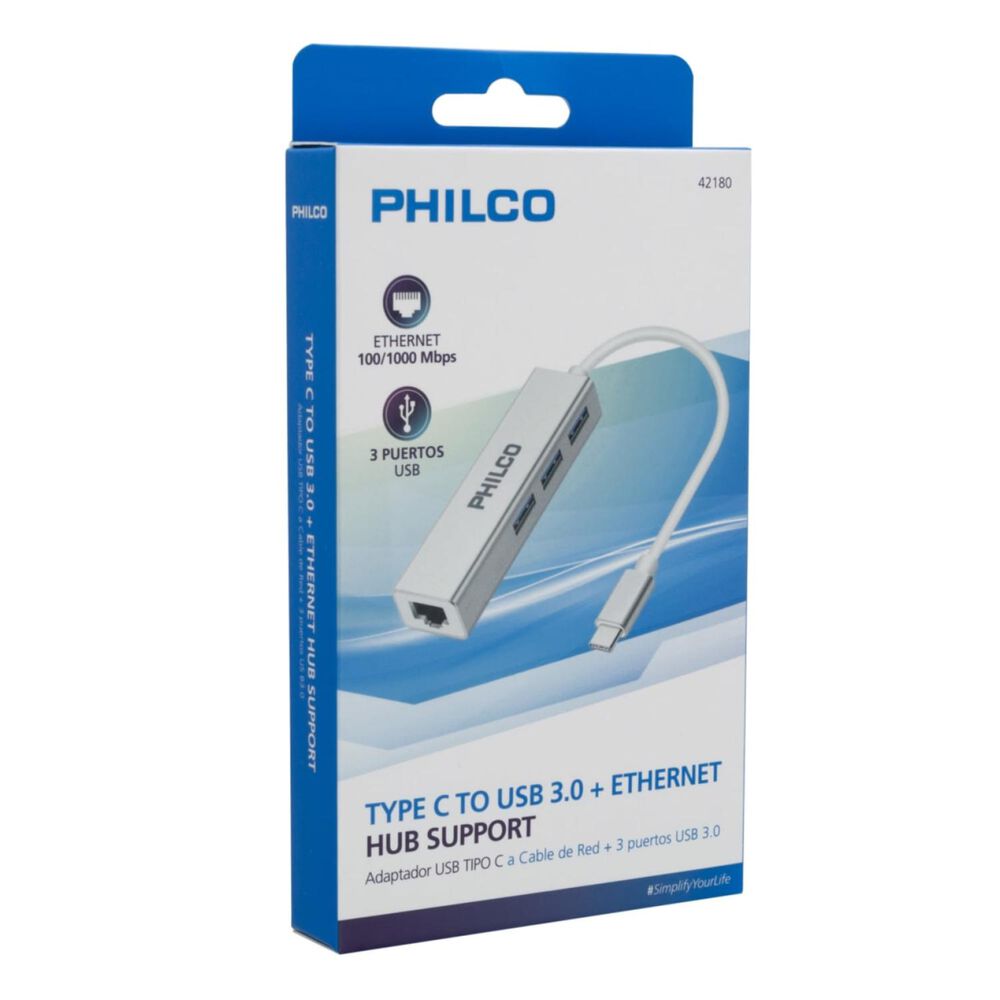 Adaptador Hub Usb C A Usb Y Rj45 Otg B42180 image number 3.0