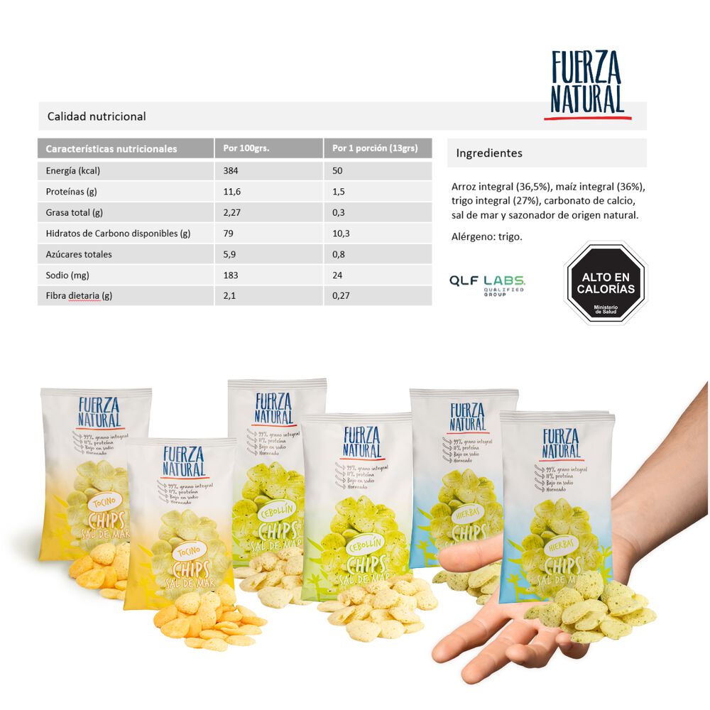 Pack 6 Chips Sal De Mar Fuerza Natural Hierbas Tocino Ceboll image number 5.0
