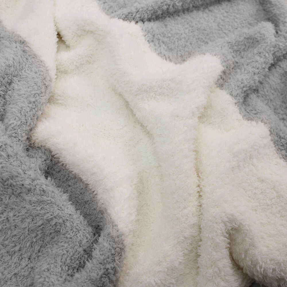Manta De Franela Nautica 127x152 Fluffy Cama Sof&aacute; Suavidad Superior Gris image number 1.0