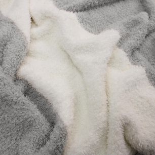 Manta De Franela Nautica 127x152 Fluffy Cama Sof&aacute; Suavidad Superior Gris
