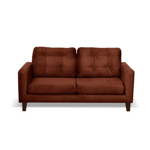 Sofa Napoles 2 Cuerpos Tela Velvet Chocolate