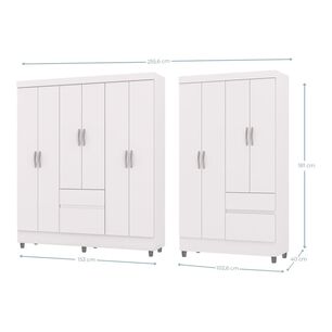 Combo Closet Vekkahome Ideal 6 Puertas + 4 Puertas 271156+271184