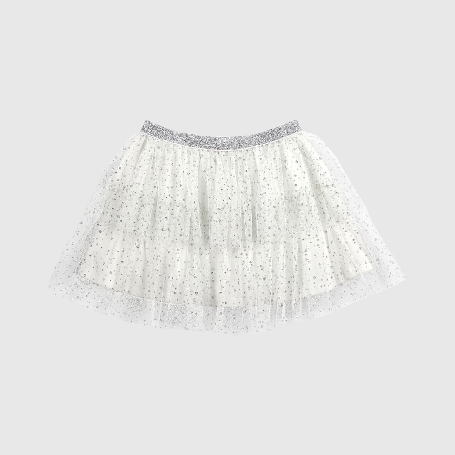 Falda Tutu Blanca Brillos Grises image number 0.0