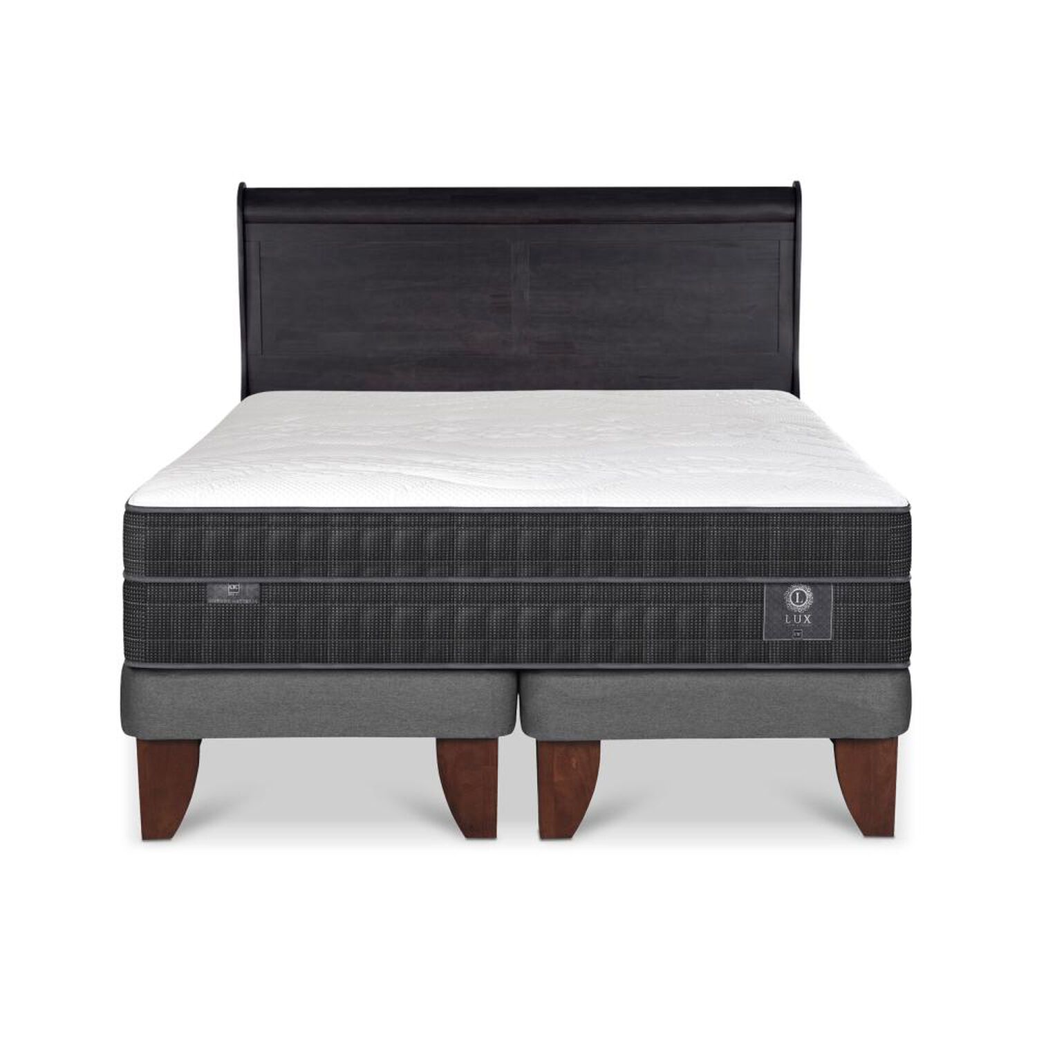 Cama Europea Cic Lux / 2 Plazas / Base Dividida + Respaldo image number 0.0