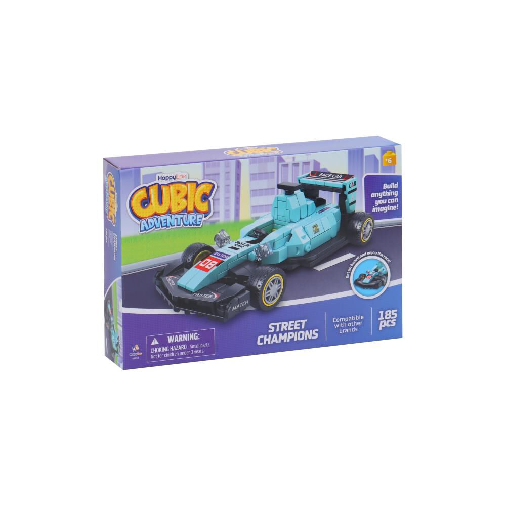 Bloques Happy Line 185 Piezas - Coche De Carreras image number 1.0