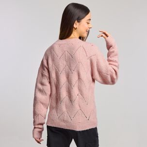 Sweater Regular Manga Larga Cuello Redondo Mujer Freedom