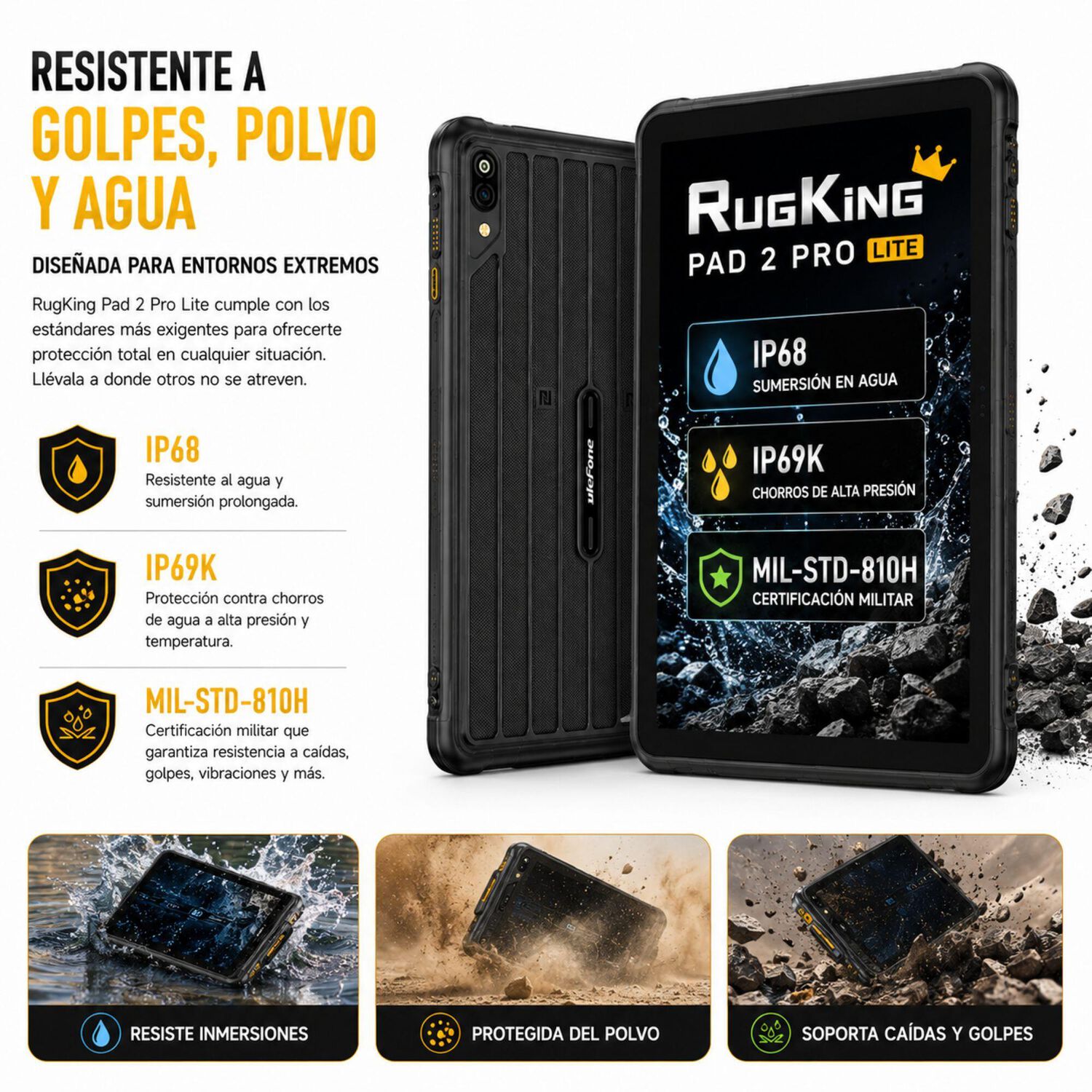 Tablet Rugged Ulefone Rugking Pad 2 Pro Lite 4g 128gb 16gb image number 2.0