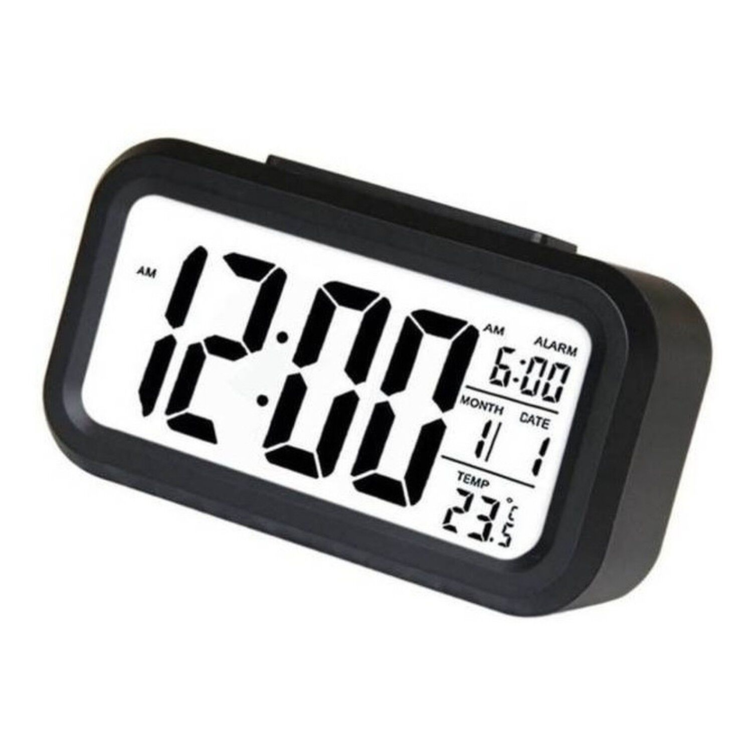 Reloj Despertador Led Temperatura Alarma Color Negro image number 0.0