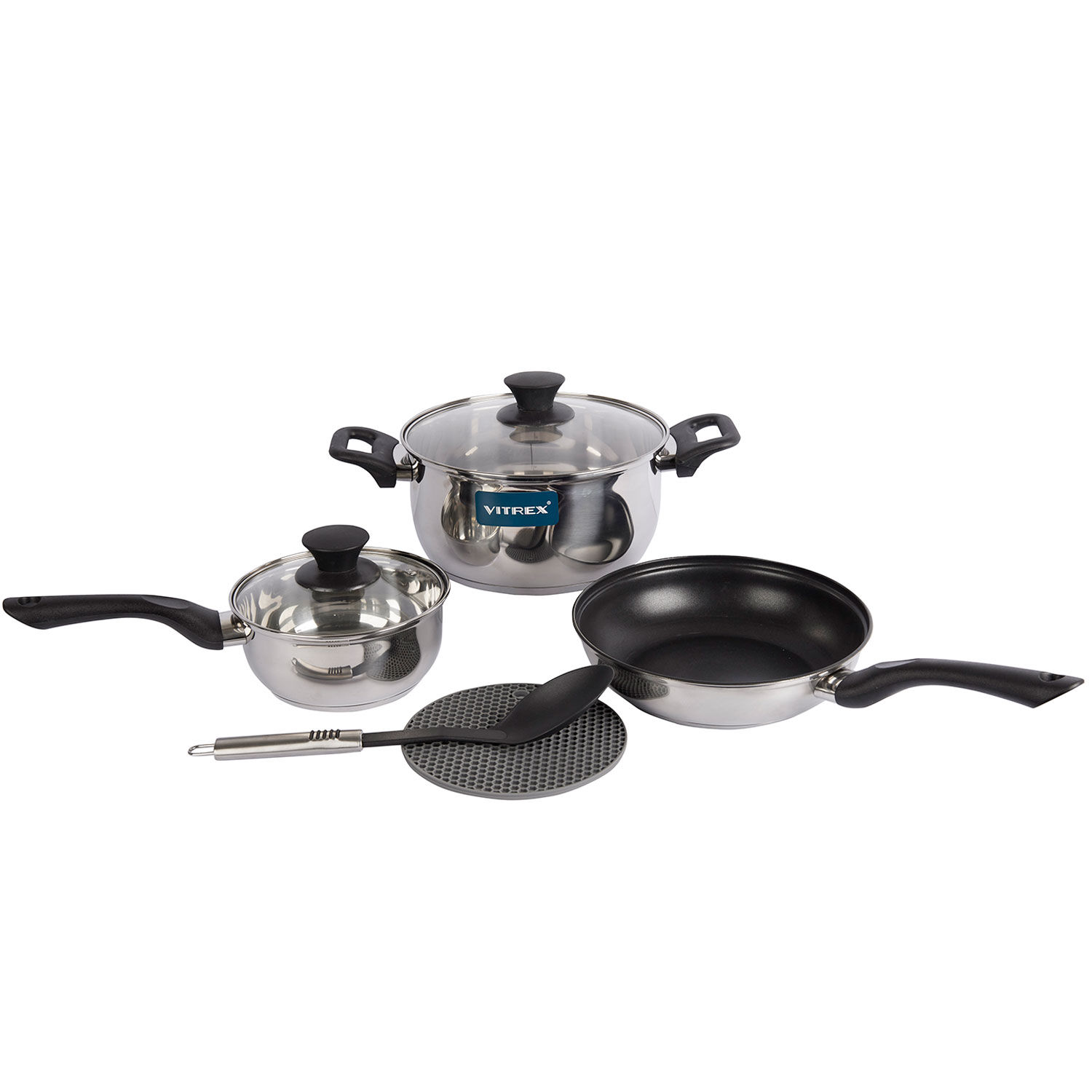 Bateria De Cocina Acero Inoxidable 7 Piezas Vitrex image number 1.0