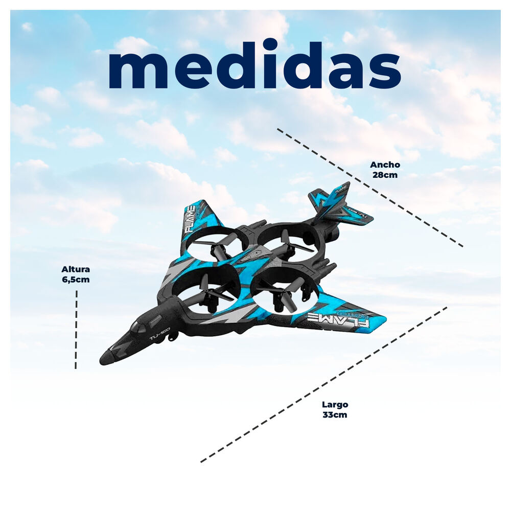 Avion Dron Volador Control Manó Niño image number 4.0